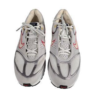 Nike Silver Gray White Red Zoom Air Plus Running Shoes Sneakers Women's 9
